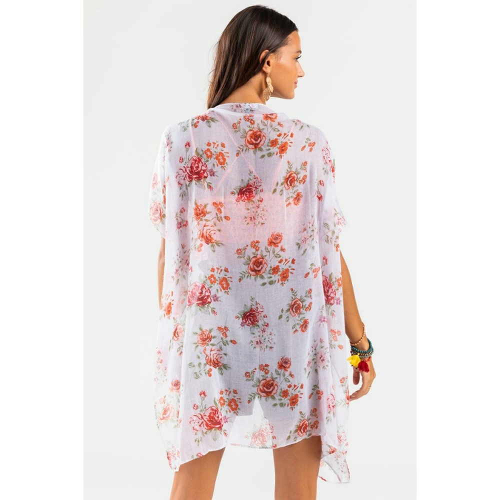 Francesca's | Floral Kimono - Picture 4 of 8